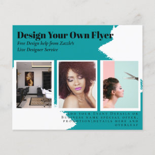 BUDGET Flyer FREE Design Template Abstract Teal