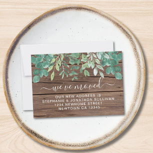 Budget Foliage Mini We've Moved Announcement Card