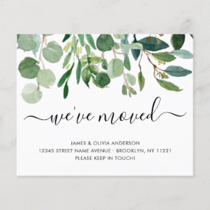 Budget Foliage We've Moved New Home Moving Card