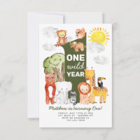 Budget Forest Animals ONE Wild Year Kids Birthday