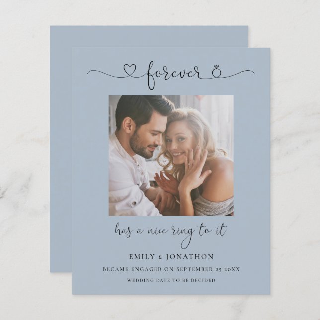 Budget Forever Photo Dusty Blue Engagement (Front/Back)