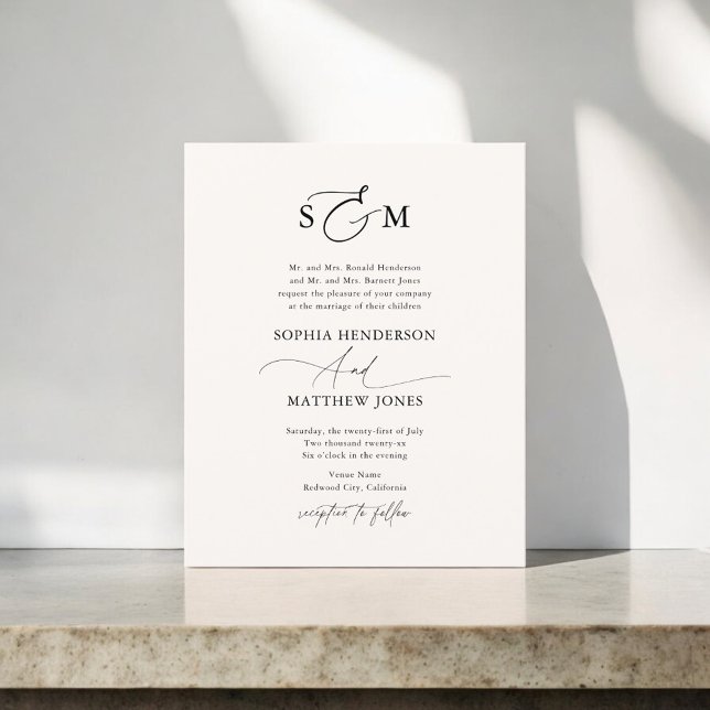Budget Formal Script Wedding Invitation Flyer (Creator Uploaded)
