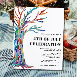 Budget Fourth of July Celebration Invitation.