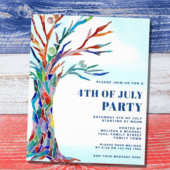 Budget Fourth of July Party Invitation  Flyer (Creator Uploaded)