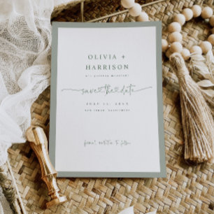 Budget Frame Save The Date Announcement Photo Card