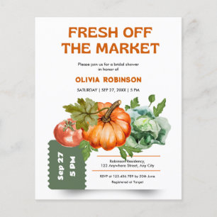 Budget Fresh Off the Market Bridal Shower Invite Flyer