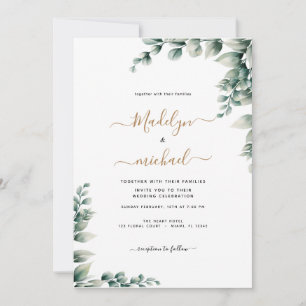Budget-Friendly Eucalyptus Wedding Invitation 