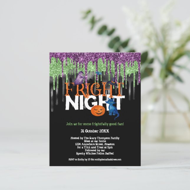 Budget Fright Night Glitter Drip Halloween Party  (Standing Front)