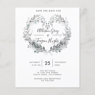 Budget Frost Save the Date Flyer