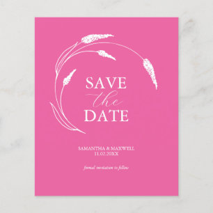 Budget Fuchsia Wedding Save The Date Flyer