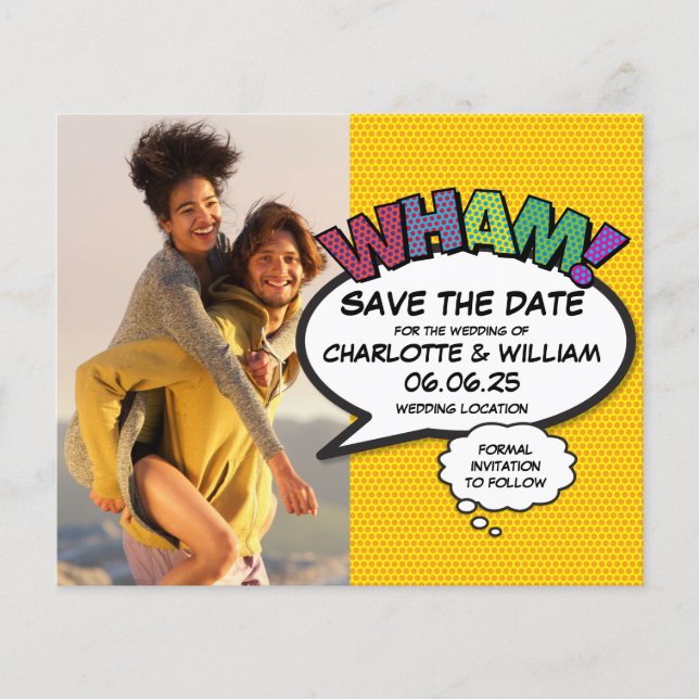 Budget Fun Photo Wedding Save the Date (Front)