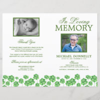 Budget Funeral Order of Service Clover Program