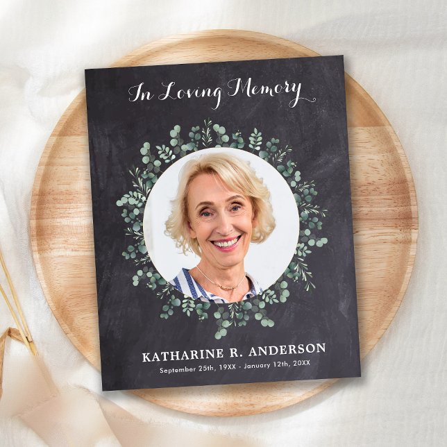 Budget Funeral Sympathy Thank You Card Eucalyptus  (Creator Uploaded)