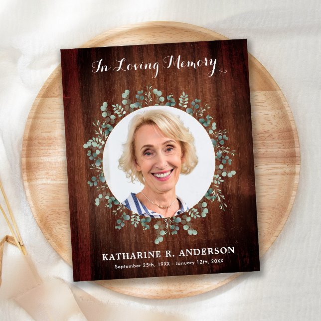 Budget Funeral Thank You Sympathy Rustic Greenery (Creator Uploaded)