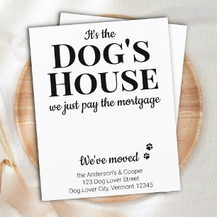Budget Funny We've Moved Dog Moving Announcement