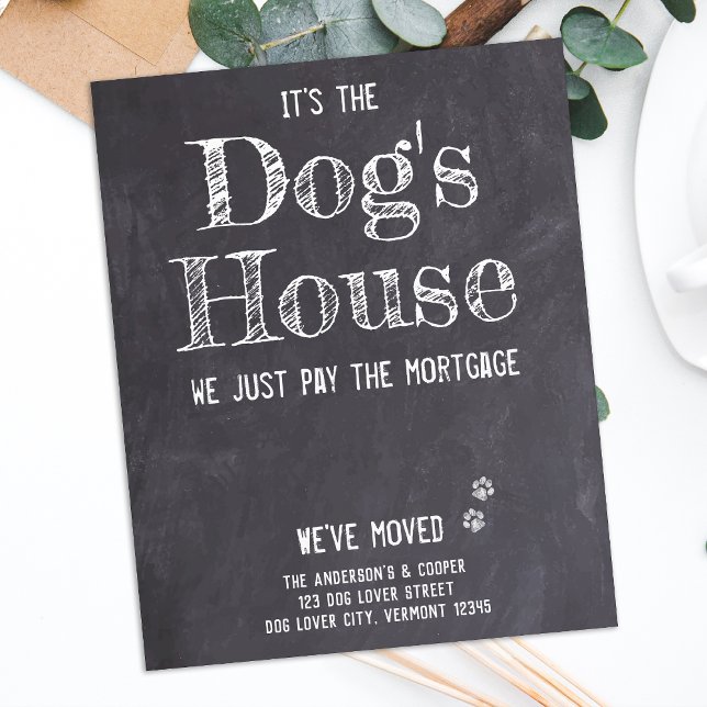 Budget Funny We've Moved Dog Moving Announcement (Creator Uploaded)