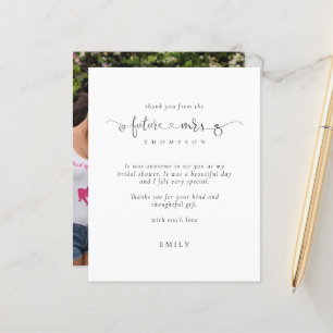 Budget Future Mrs Photo Bridal Shower Thanks