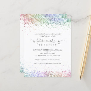 Budget Future Mrs Rainbow Glitter Bridal Shower