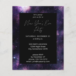 Budget Galaxy New Year's Eve Party Flyer