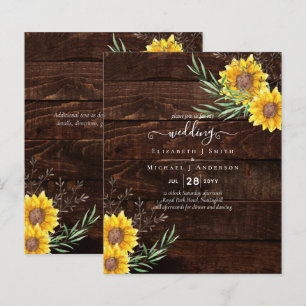 BUDGET Garden Sunflowers Rustic Wood Wedding