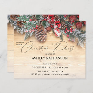 Budget Garland & Berries Rustic Christmas Party