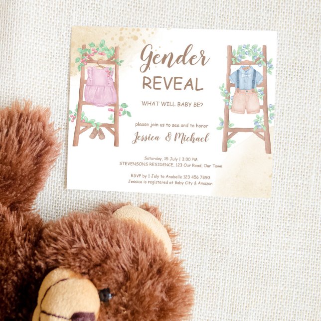 Budget gender reveal baby shower invite  (Creator Uploaded)