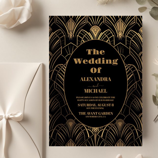 Budget Geometric Art Deco Wedding Flyer (Creator Uploaded)