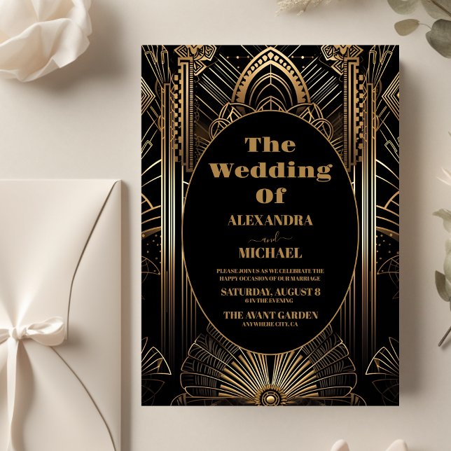 Budget Geometric Art Deco Wedding Flyer (Creator Uploaded)
