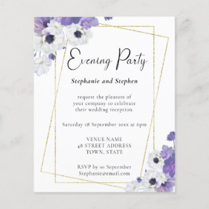 Budget Geometric Periwinkle Wedding Party Invite