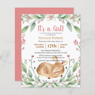 Budget Girl Woodland Deer Sage Floral Baby Shower