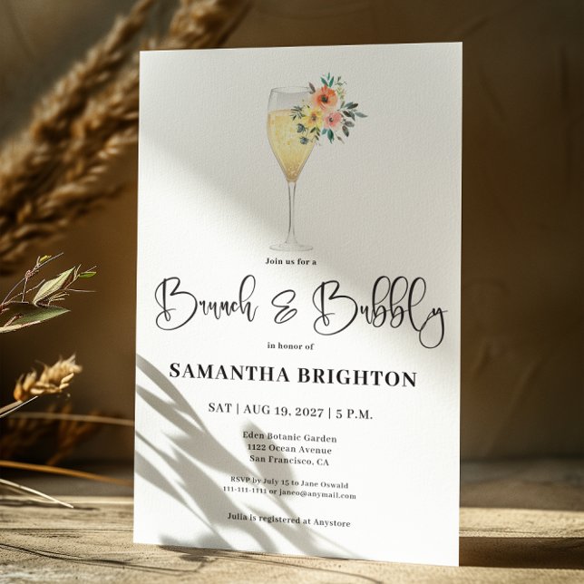 Budget Glass Bridal Brunch Invitation (Creator Uploaded)