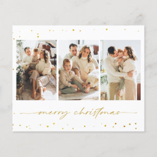 Budget Glitter Christmas Photo Greeting Card