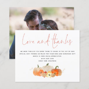 Budget Glittery Pumpkins Photo Love and Thanks