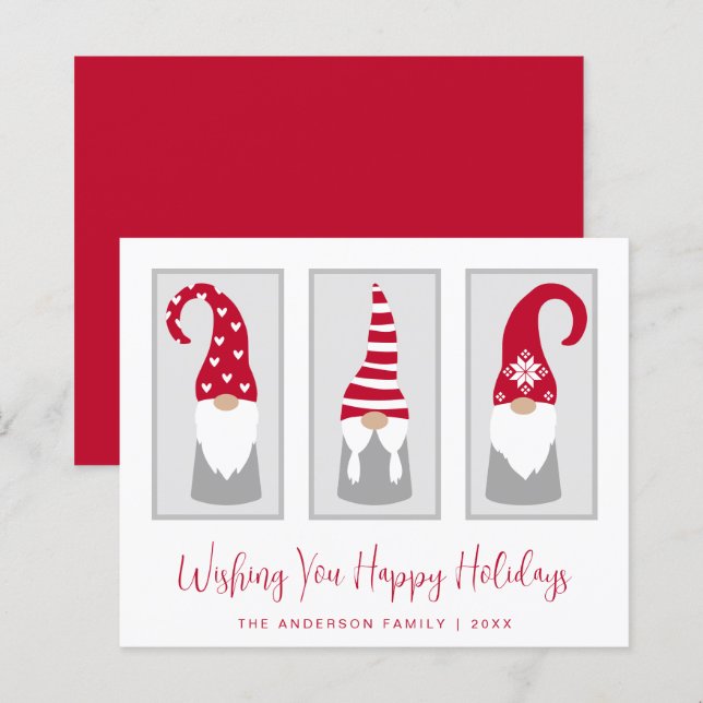 Budget Gnomes Nordic Christmas Holiday Card (Front/Back)