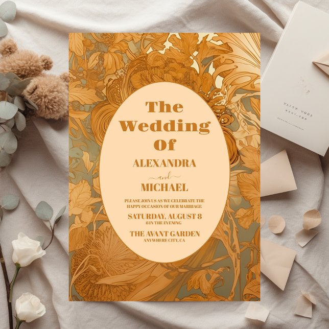 Budget Gold Floral Art Nouveau Wedding (Creator Uploaded)