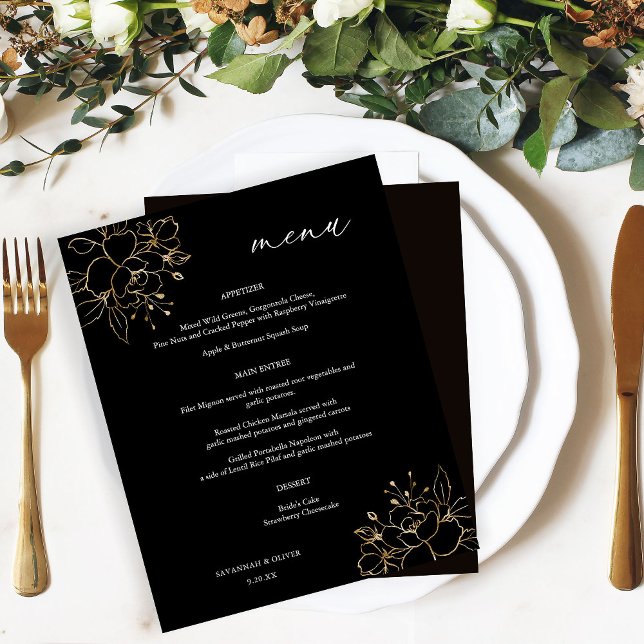 Budget Gold Lnd Floral Menu - Black (Creator Uploaded)