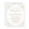 Budget Gold Script Foliage Wedding Invitation