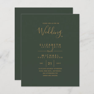 BUDGET Gold Text Monochrome Double-Sided Elegant