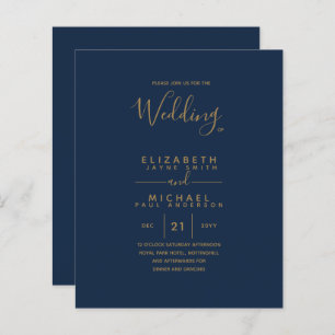 BUDGET Gold Text Monochrome Double-Sided Elegant