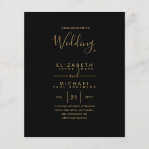 BUDGET Gold Text Monochrome Double-Sided Elegant Flyer