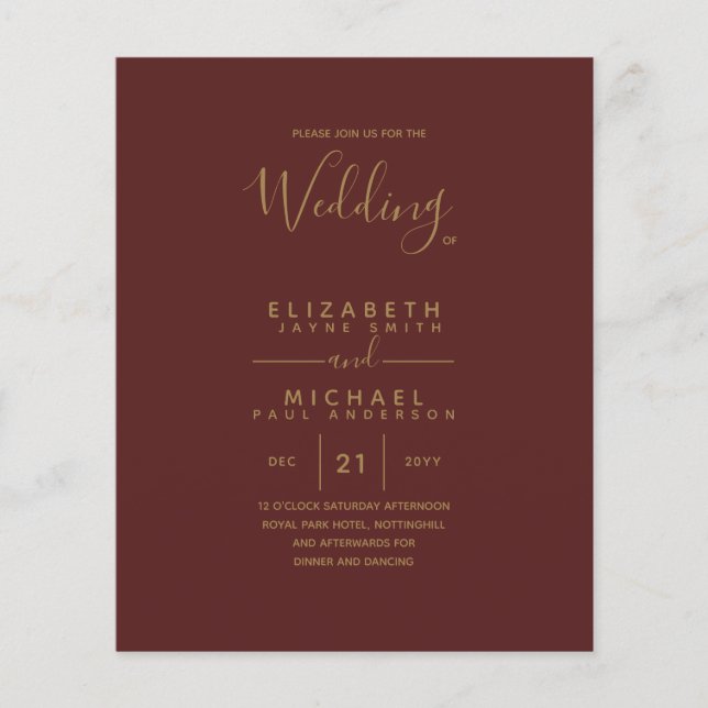 BUDGET Gold Text Monochrome Double-Sided Elegant Flyer (Front)