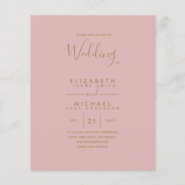 BUDGET Gold Text Monochrome Double-Sided Elegant Flyer (Front)