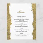 Budget Gold WEDDING MENU. Flyer<br><div class="desc">Budget simple gold WEDDING MENU. Flyer! The details of your event can be customised in any colour or font size of your choice. Easy and convenient way to please yourself and your guests!</div>