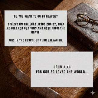 Budget GOSPEL TRACTS BUSINESS CARD