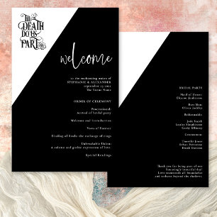 Budget Goth Till Death Do Us Part Wedding Program