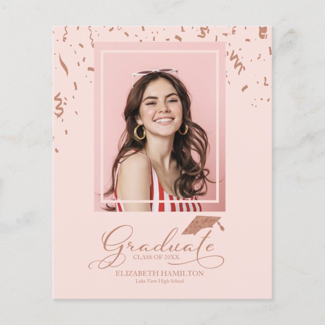 Budget Grad Announcement Photo Cards (Front)