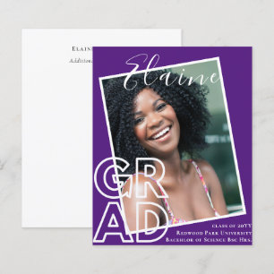 BUDGET GRAD Overlay PHOTO Graduation Announcement
