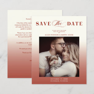 Budget Gradient Wedding Photo Whimsical Script