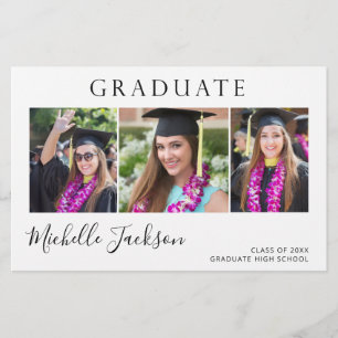 Budget Graduate 3 Photo Script Announcement MED Flyer