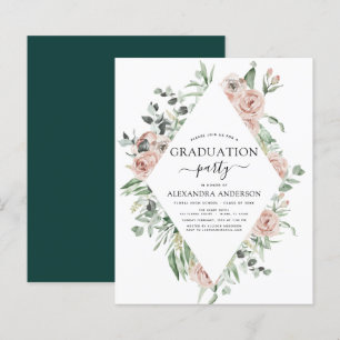 Budget Graduation 2022 Emerald Green Floral